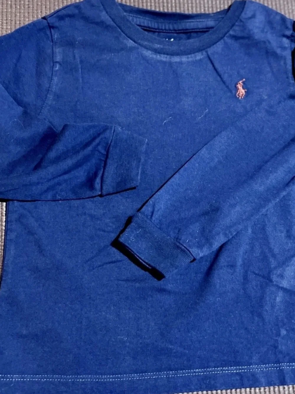Ralph Lauren White Tee & Shorts with Navy Long Sleeve